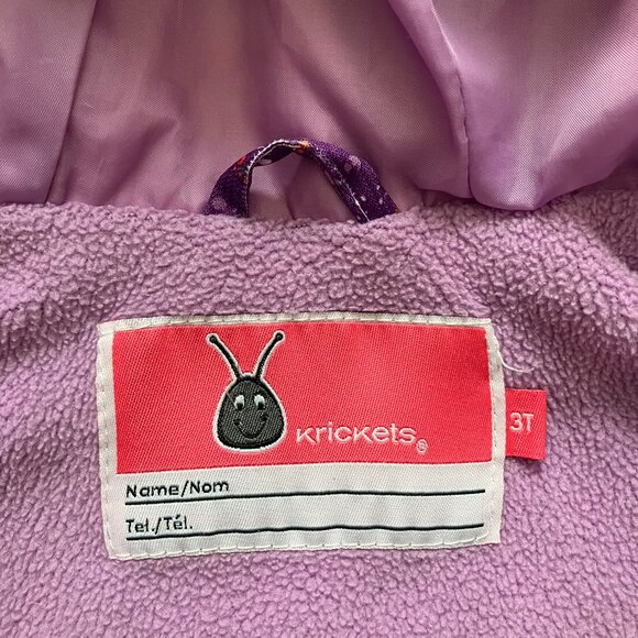 Krickets Waterproof Toddler Kids Rain Jacket Size 3T | GUC Purple Dot Print - Picture 9 of 16